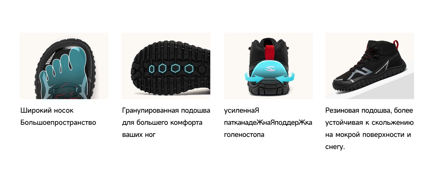 HOBIBEAR Wide-Width Shoes Spring and Autumn Men's Shoes Sports Shoes Casual Mid-Cut Fabric Breathable Single Shoes Walking Shoes Sneaker Trainer