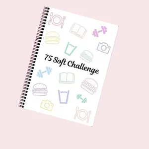 75 Soft Challenge Journal & Planner A5 Soft Challenge Planner Notebook Time Management & Efficiency Improvement Record Book Spiral Weekly and Monthly Calendar Planners Note Book Office Stationery & Supplies, 1 Pcs