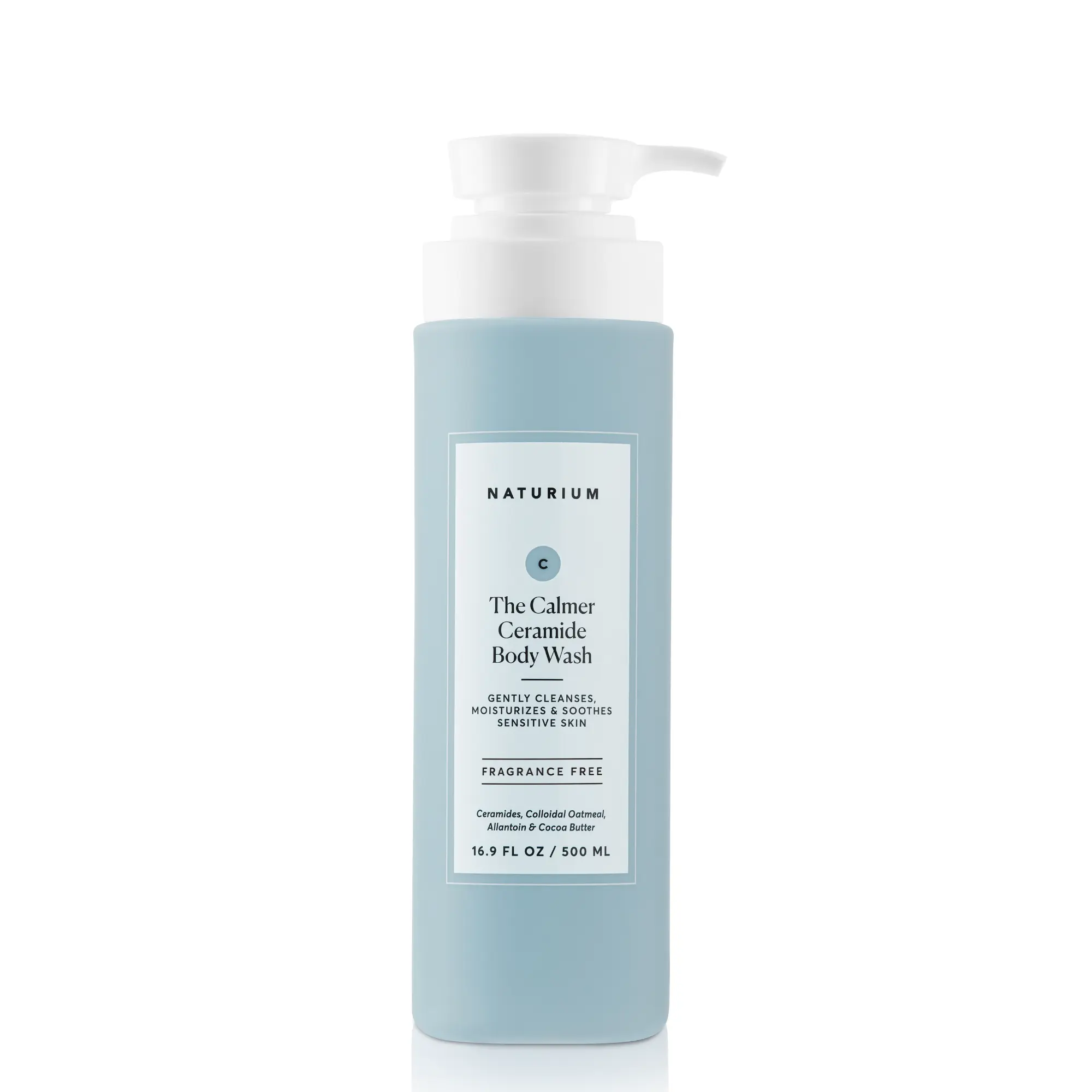 Naturium The Calmer Ceramide Body Wash (500ml) - Fragrance Free, Body Wash for Sensitive & Eczema Prone Skin