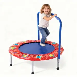 36”  Mini  Trampoline for Kids,  with Non-Slip Foam Handle, Safe, Stable Exercise Trampoline with 260lbs Max Load for Indoor/Outdoor Active Play & Exercise