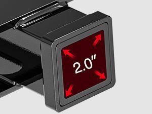 Nilight Step Hitch Bumper Mount 2 Inch Receiver Bolt-On Bike Hitch Receiver Tube Trailer Truck RV Cargo Receiver Hitch 5000 Lbs Powder Coated