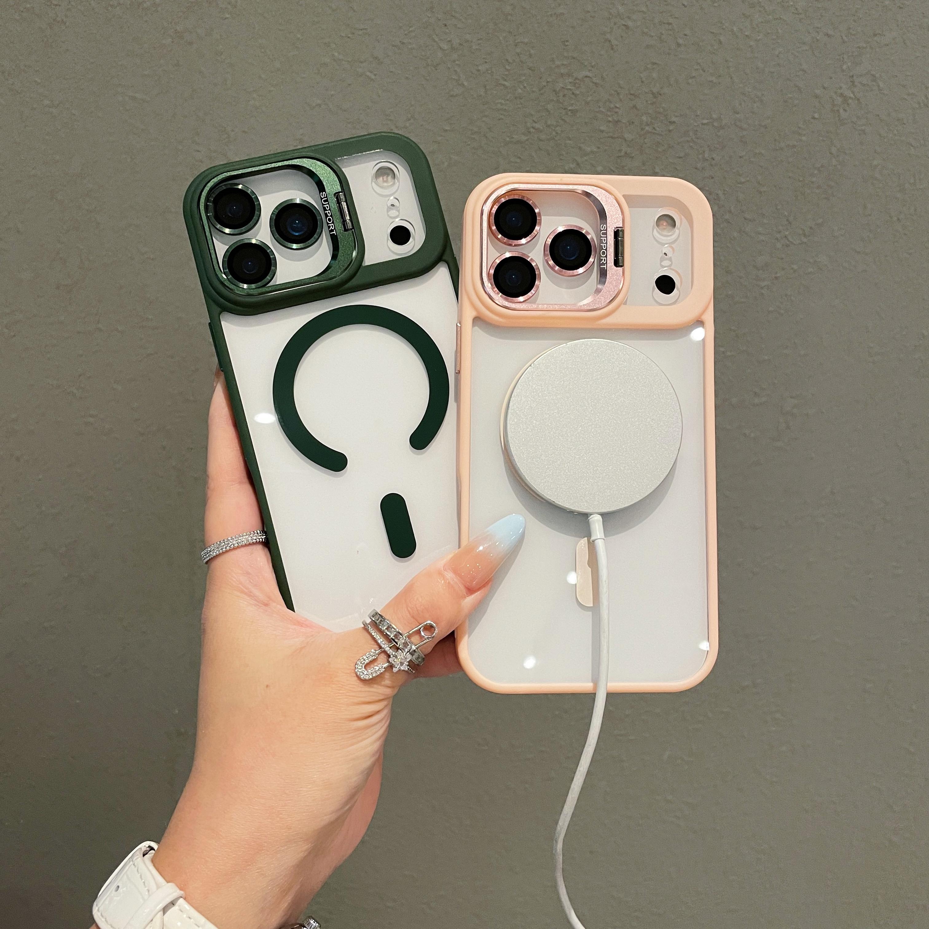 Suitable for iPhone 17 16 15 14 13 12 Pro Max Plus Magnetic Mobile Phone Case with MagSafe Camera Ring Holder, Military-Grade Protection, Anti-Fall, Non-Yellowing, Wireless Casing Protector Cover,#tiktokshopbacktoschool