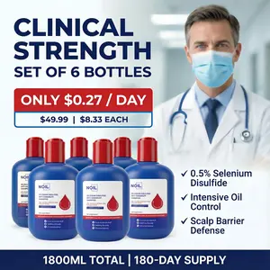 NOIL 0.5% Selenium Disulfide Anti-Dandruff Shampoo 6-Pack | Sea Salt Formula for Deep Clean, Itch Relief & Oil Control | 3-Month Family Supply · Mega Value Bundle