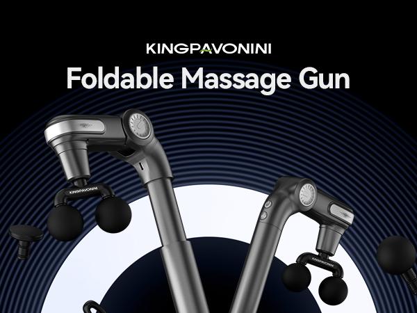 KingPavonini Foldable Massage Gun with Dual-Ball Head, Adjustable Head & Extendable Handle, Handheld Back Massage Gun, Portable Percussion Massager Gun, Gift for Men Women KingPavonini Foldable Massage Gun with Dual-Ball Head, Adjustable Head & Extendable Handle, Handheld Back Massage Gun, Portable Percussion Massager Gun, Gift for Men Women