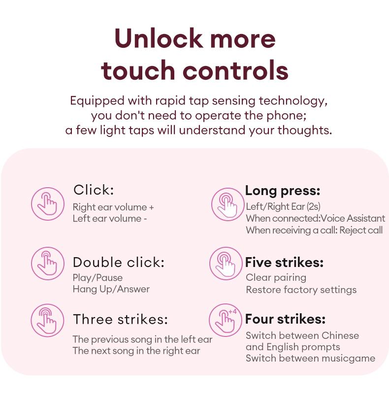 PAXA M161 Stylish Clip-On Wireless Headphones with Bluetooth 6.0, Built-In Makeup Mirror & Fill Light, Hi-Definition Sound, Low-Power Stable Connection, Audio Earbuds for Music & Phone Calls, Perfect Gift for Girls