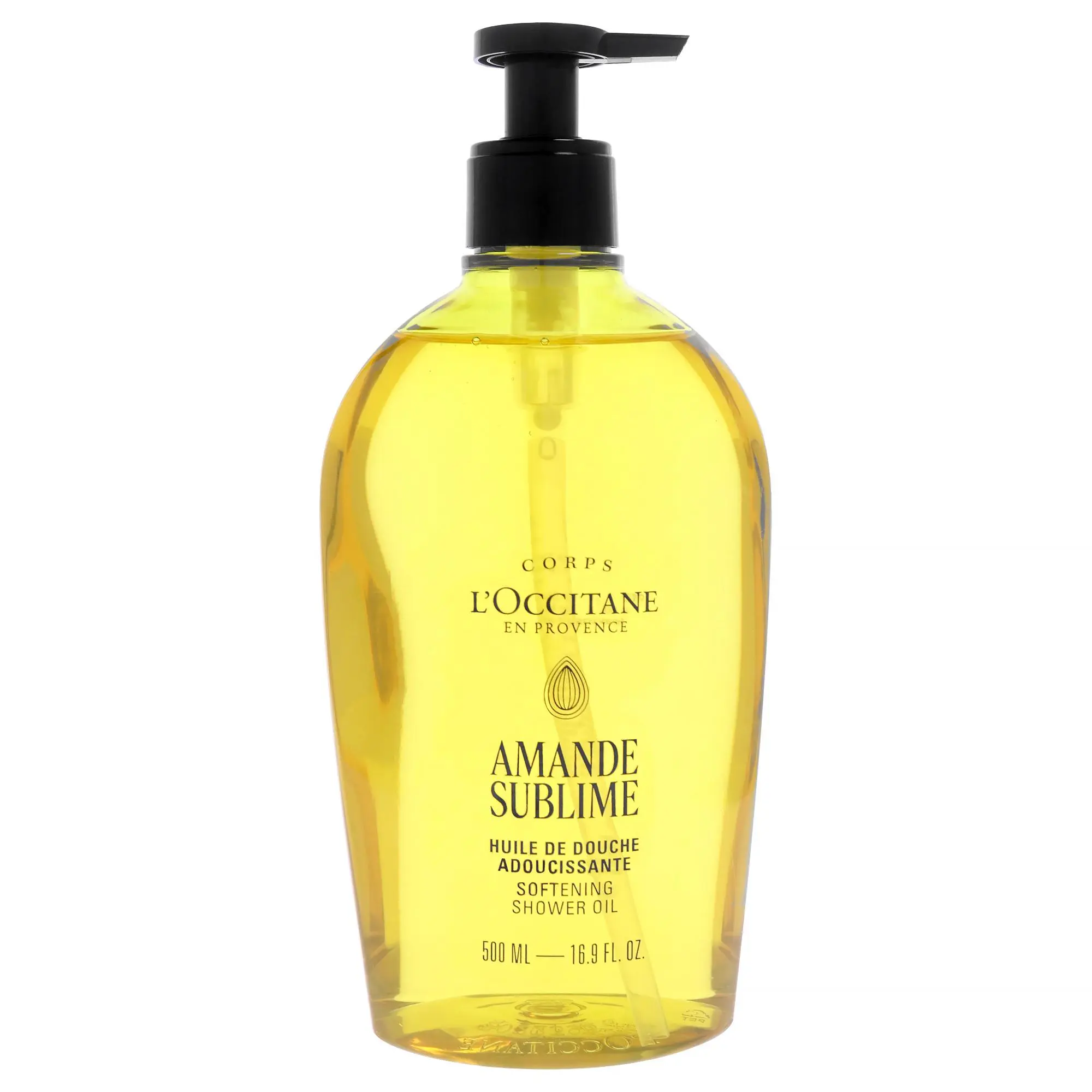 LOccitane Almond Sublime Softening Unisex Shower Oil - 16.9 oz, Gentle Daily Body Care with Aroma Scent