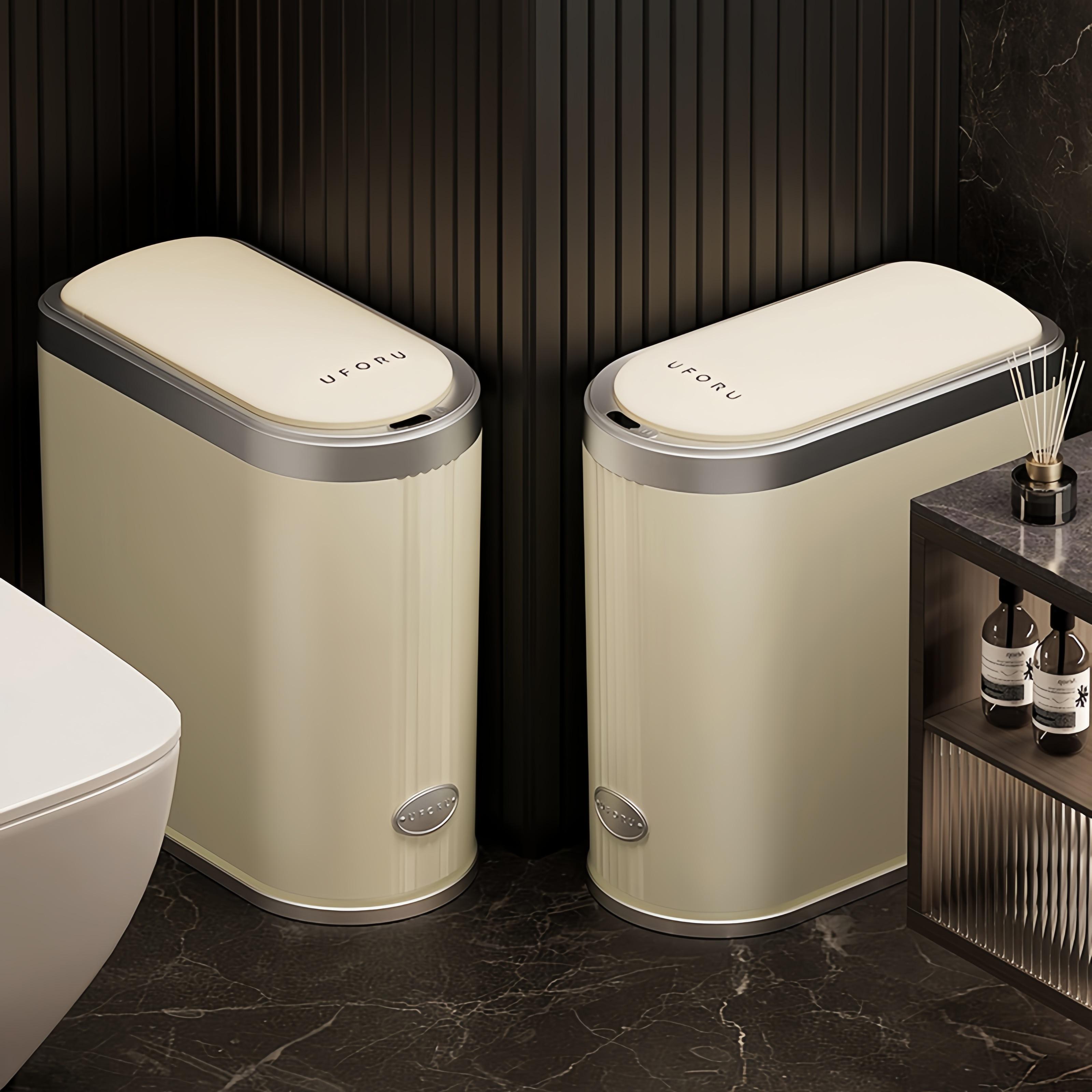 UFORU Decorate Bathroom Smart Trash Can Sensor Based Intelligent Home Kitchen Toilet with Lid Waterproof Clip Plastic Garbage Bin Touchless smart sensor trash smart garbage bin Practical Durable UFORU Decorate Bathroom Smart Trash Can Sensor Based Intelligent Home Kitchen Toilet with Lid Waterproof Clip Plastic Garbage Bin Touchless smart sensor trash smart garbage bin Practical Durable