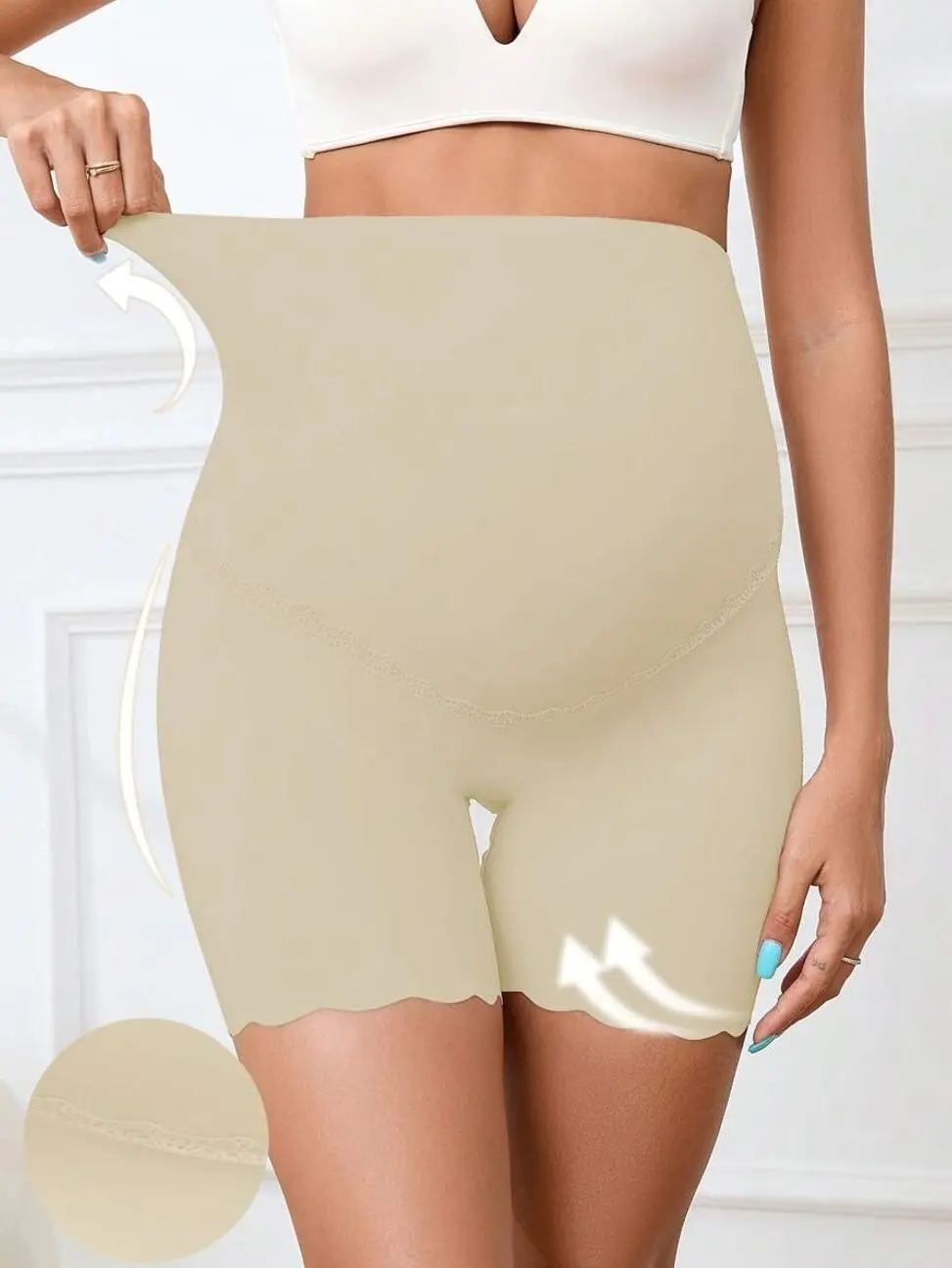 Seamless Maternity High-Waisted Underwear, Soft Breathable Pregnancy Panties, Daily Belly Support Briefs
