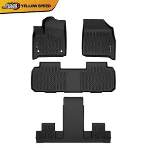 All Weather TPE Rubber Car Floor Mats, Anti-Slip Car Interior Accessory, Custom Fit for 2018-2025 Chevy Traverse 7-Seat Vehicles