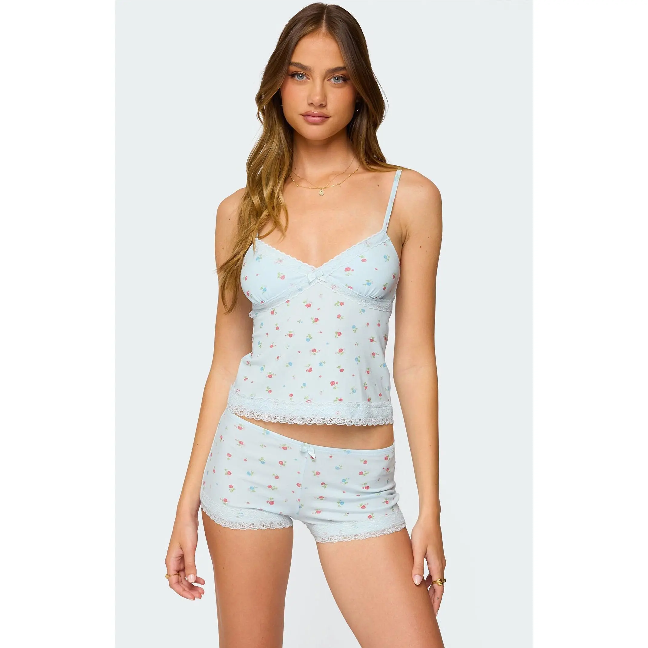 Edikted Women's Aurea Lacey Floral Tank Top