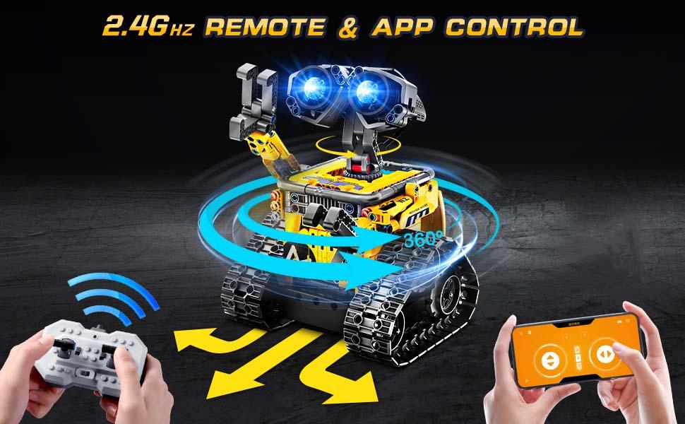 HOGOKIDS 5-in-1 Robot Building Set, RC Wall Robot/Engineer Robot/Mech Dinosaur, Remote & APP Controlled STEM Toys for Boys & Girls 6-12 (520 Pcs) HOGOKIDS 5-in-1 Robot Building Set, RC Wall Robot/Engineer Robot/Mech Dinosaur, Remote & APP Controlled STEM Toys for Boys & Girls 6-12 (520 Pcs)