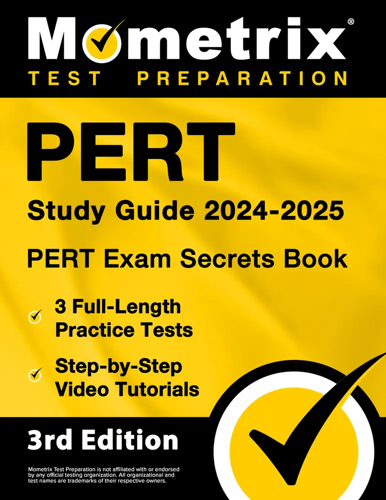 USED Book - Pert Study Guide 2026-2027 - Pert Exam Secrets Book, 8 Full-Length Practice Tests, Step-By-Step Video Tutorials: [3rd Edition] by Bowling, Matthew (Paperback) - english
