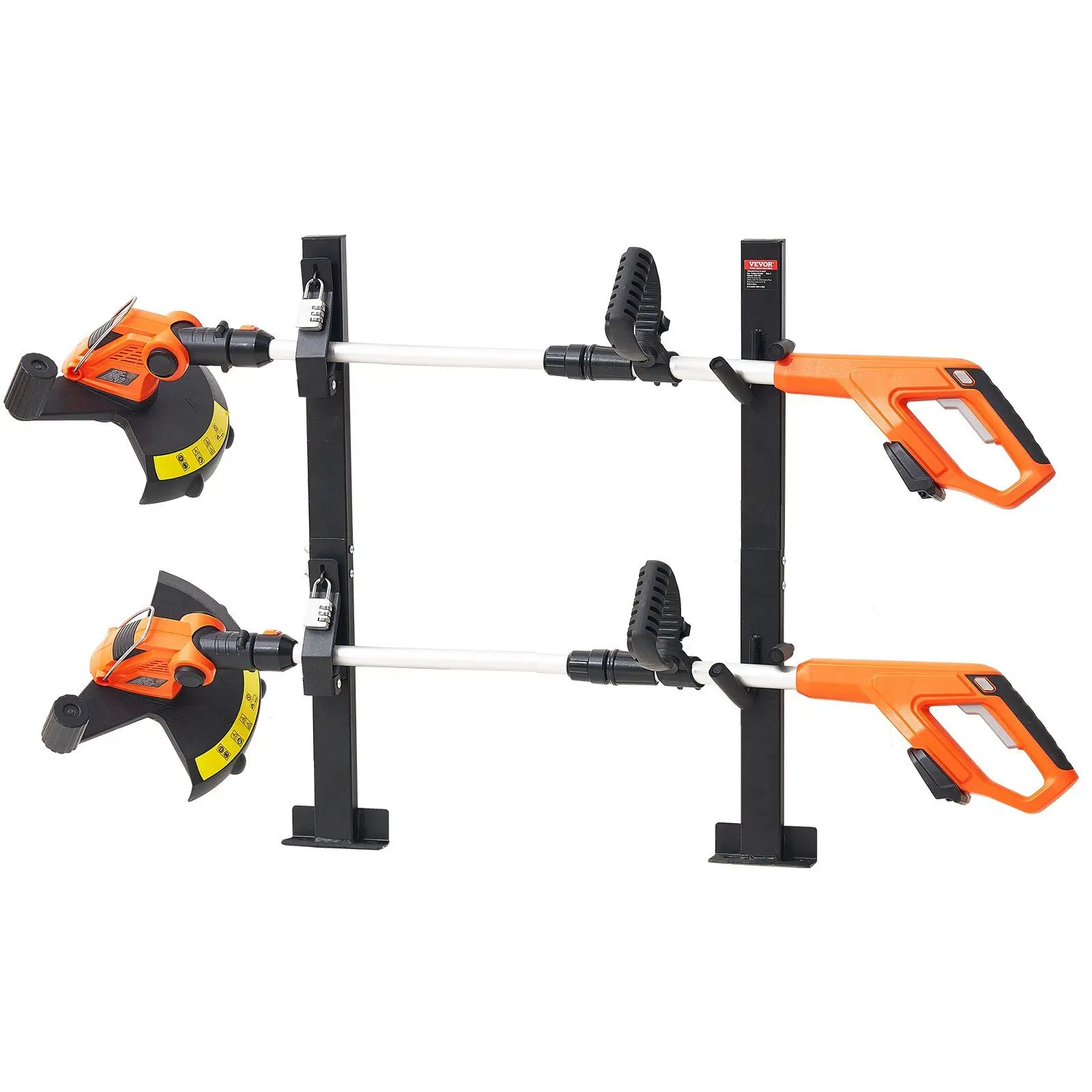 VEVOR Trimmer Rack, 2 Place Weeder Trimmer Rack, Trim Holder Trailer Rack Carrier with Zinc Alloy Password Lock, Mount On Landscape Truck Trailer Enclosed Trimmer Rack Weed Eater Racks, Pair