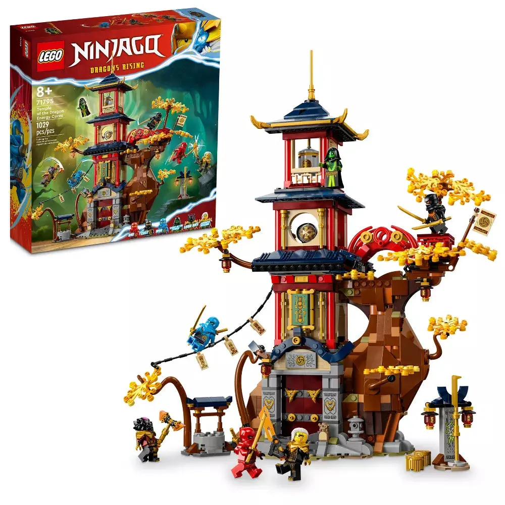 LEGO NINJAGO Temple of the Dragon Energy Cores Building Set (71795) - Collectible Building Blocks Kit for Kids