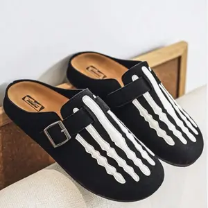 Unisex Skeleton Design Casual Slip-On Clogs