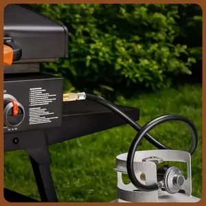 Blackstone 5471 Propane Adapter Hose & Regulator for 20 Lb Tank, Gas Grill & Griddle - Weather Resistant & Corrosion Resistant - Extends Up to 3 Feet