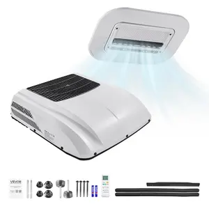 VEVOR Truck Air Conditioner, 12V 10000 BTU RV Rooftop AC Unit, 350 m³/h Airflow Cab Air Conditioner with Copper Evaporator, Quiet A/C Unit Fast Cooling for Semi Truck Trailer Motorhome Tractor Caravan