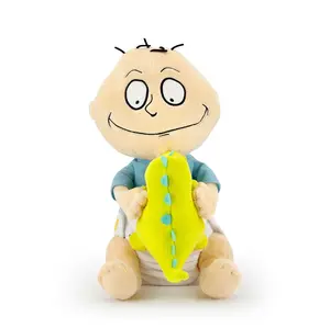 Nickelodeon Rugrats Tommy Pickles and Reptar Stuffed Plush Toy, 12"