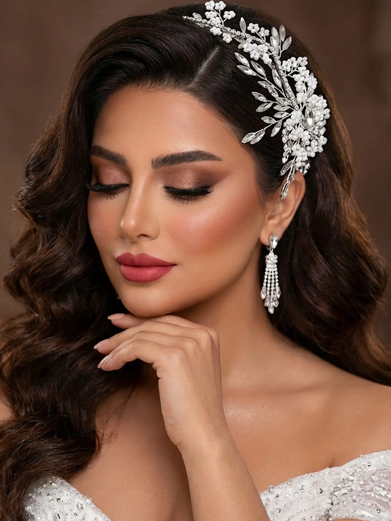 Elegant Rhinestone Hair Clip for Women, Versatile Wedding Bridal Headpiece, Bridal Headband, Hairpiece, Perfect for Festive Parties and Events, Fashion Headwear, Accesory, Hair Accessories