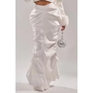 FEELING THE VIBES SATIN MAXI SKIRT