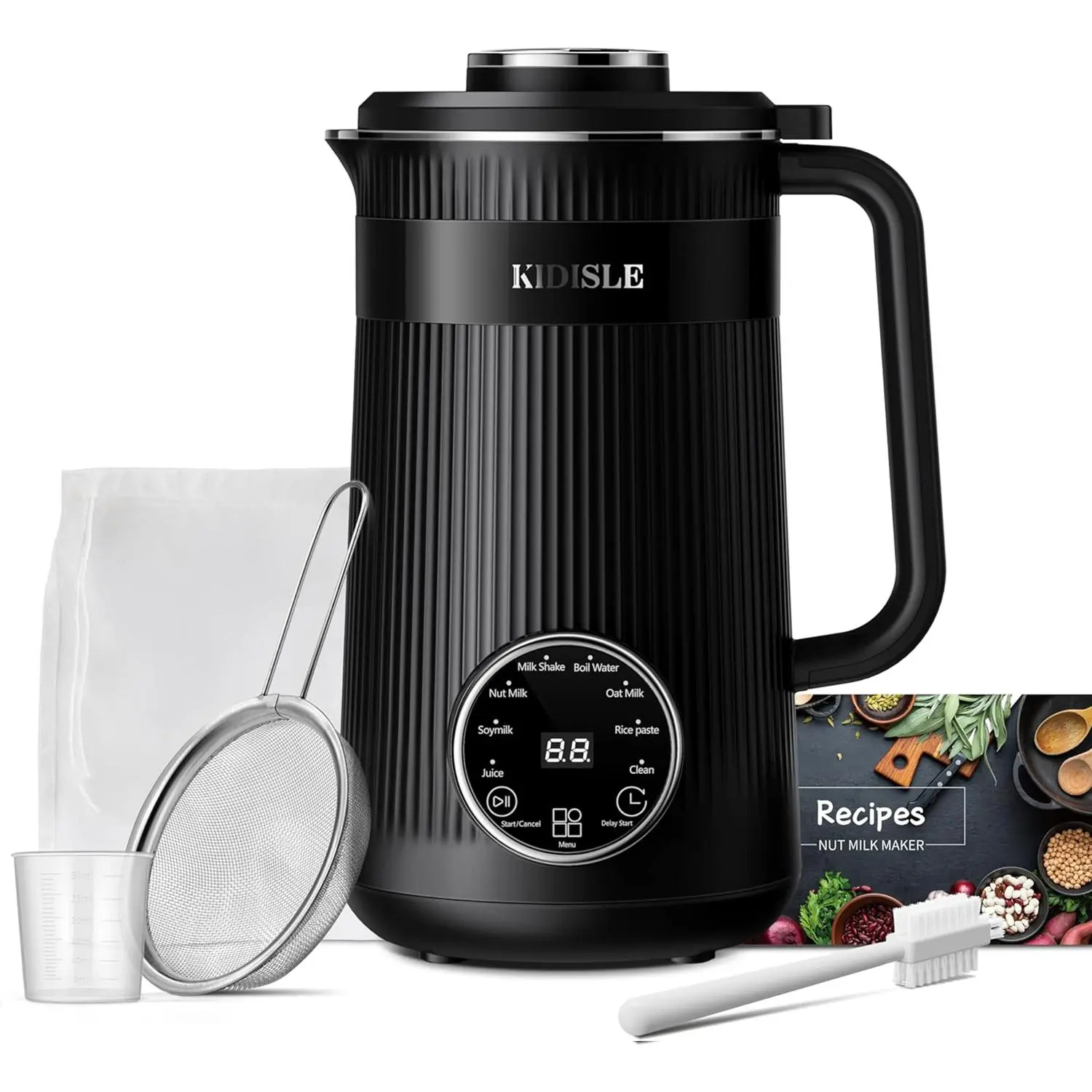 Nut Milk Maker – Automatic Plant-Based Milk Machine for Almond, Oat, Coconut, Soy & Non-Dairy Beverages | Delay-Start, Keep-Warm, Self-CleaningSummerVibes