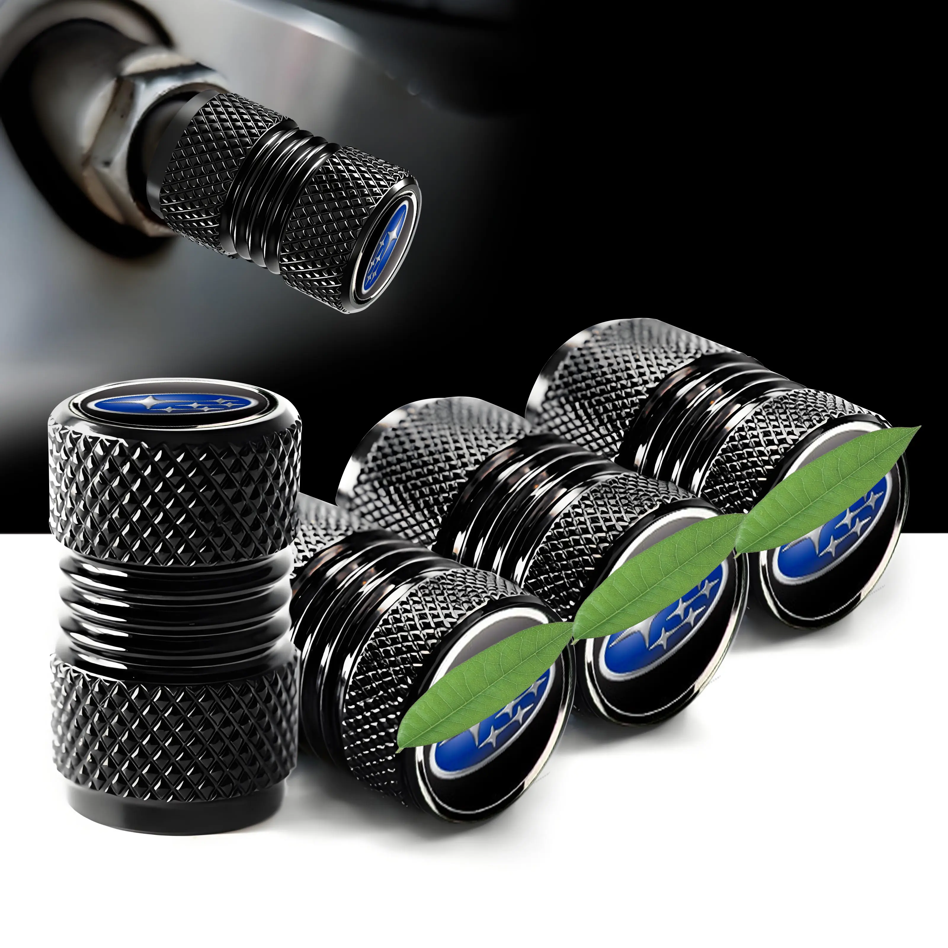 Subaru 4-Piece Aluminium Alloy Tyre Valve Caps, Corrosion-Resistant, Dustproof, Waterproof, High-Strength Car Parts, Auto Accessories for Cars, Bicycles, Tyre Caps