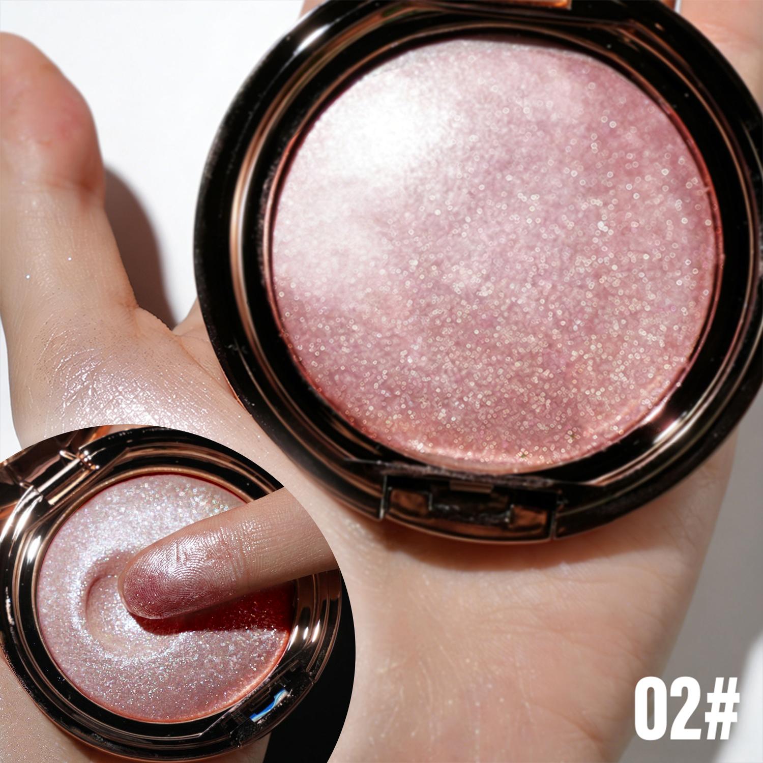 Halloween makeup - PHOFAY Shimmer Face Highlighter Makeup Powder, Gel to Powder Glow Finish,Leaving a Lightweight&Healthy Radiance, Long Lasting Luminous Face Body Highlighter