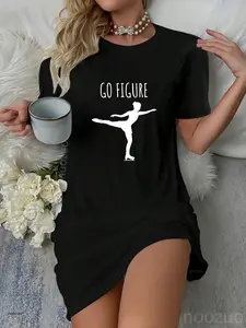 Ice, Figure Skating Gift Women Girls Skater Funny Go Figure Dress