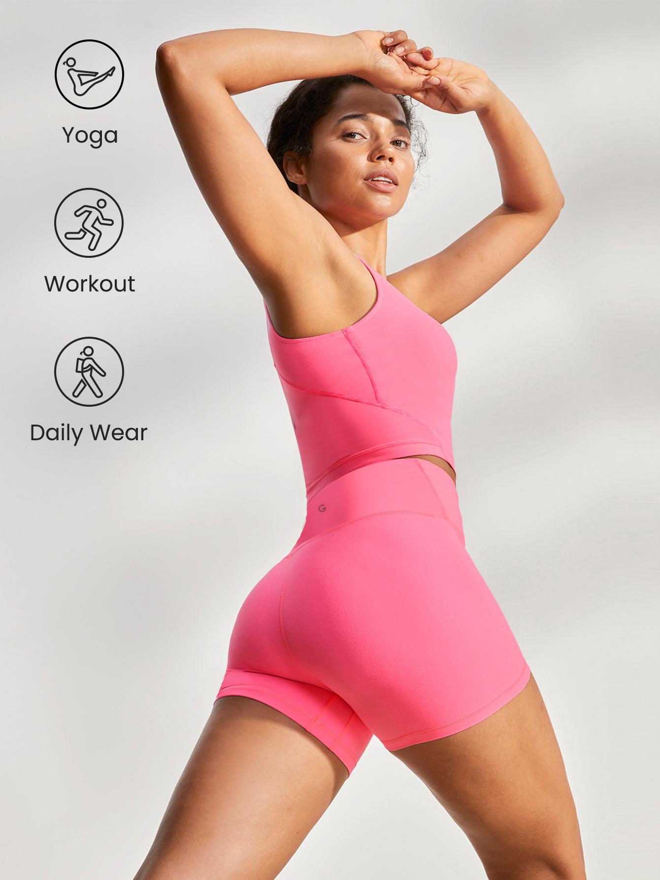 GLOWMODE 4.3" FeatherFit Crossover Cutie Biker Shorts Breathable Cycling Running Gym Workout TikTokShopBlackFriday