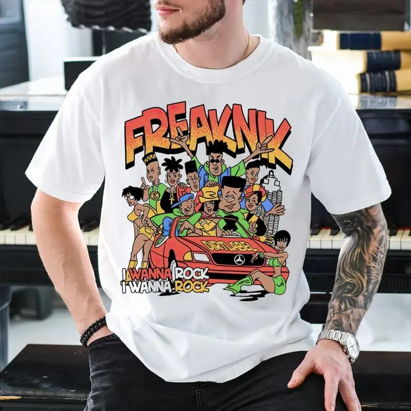 Vintage Freaknik I Wanna Rock Unisex T-shirt, Freaknik Graphic Tee #   Cotton T-shirt #   Graphic T-shirt #   Men's T-shirt #   Casual Streetwear Top