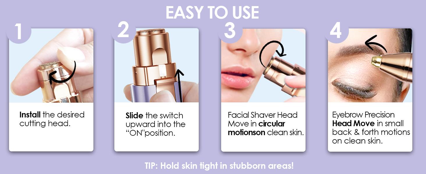 VG VOGCREST 2in1 Rechargeable Eyebrow Trimmer & Facial Hair Remover with LED Light - Painless Precision Shaver for Face, Lips, and Body - Comfort VG VOGCREST 2in1 Rechargeable Eyebrow Trimmer & Facial Hair Remover with LED Light - Painless Precision Shaver for Face, Lips, and Body - Comfort