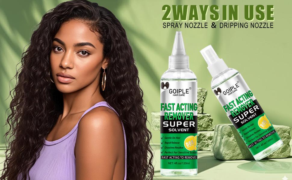 Fast Acting Remover Spray Kit Hair Extension Remover Gentle on Skin & Hair Gentle Formula for Tape-in Extensions