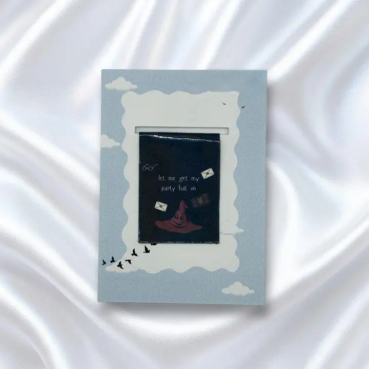 Harry Potter Party Sorting Hat Magnetic Bookmark Inspired by the Famous Series with Cloud Design