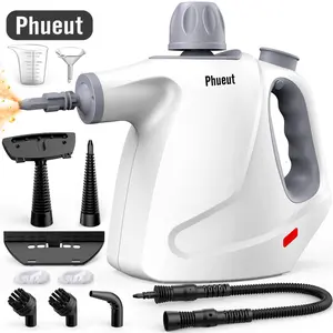 Phueut Pressurized Steam Cleaner with 11pcs accessories Multifunctional Handheld Steamer for Kitchen Bathroom Windows Floors