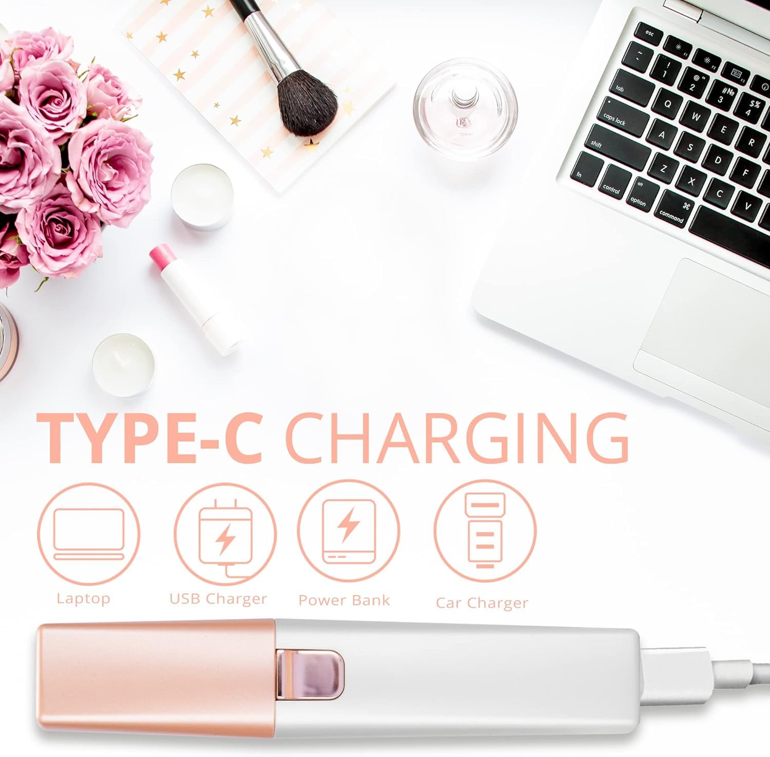 Facial & Eyebrow 2 in 1 Rechargeable Hair Remover for Women ,For Face Eyebrows Peach Fuzz Lips Trimmer with Light,Painless Electric Hair Removal