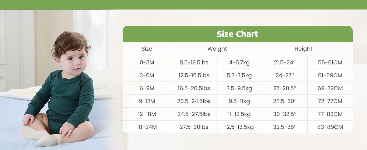 PATPAT Baby Bodysuits - Soft Viscose Made from Bamboo - Two Pack&Three pack Long Sleeve Funny for Boys and Girls -Newborn Infant Toddler Clothes