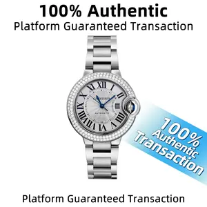 Cartier Ballon Bleu 36mm Stainless Steel - Custom Diamond Bezel WHP040120