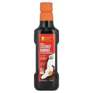 BetterBody Foods Organic Coconut Aminos, Soy Sauce Replacement, 16.9 fl oz (500 ml)