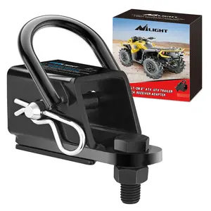 Nilight 2 Inch Rear Trailer Hitch Receiver Kit for ATV UTV Rear Bumper Tow Hook Black Hitch Cover Kit Fishing Equipment Harness Fishing Stuff Fishingequipment Fishingstuff