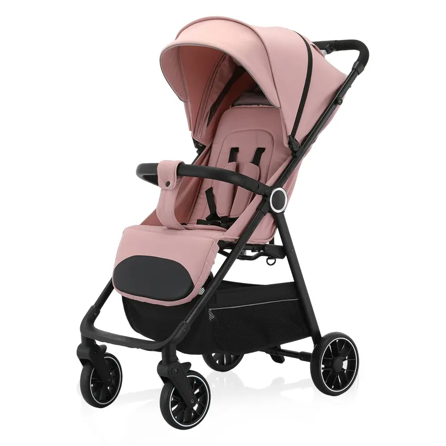 Lightweight Baby Stroller, All-Round Stroller for Babies 0-3 Years Old: One-Click Fold, Zippered Extended Sun Canopy, Only 11.68 lbs, Features Large Storage Basket,  Suitable for Travelling #DealsForYouDays