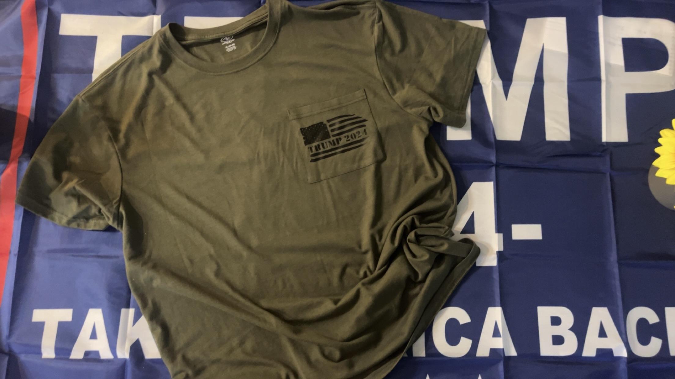 Personalized Trump T-shirts with Optional Sleeve or Pocket Logo