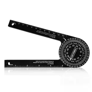 Aluminum Miter Saw Protractor | 7-Inch Rust Proof Angle Finder Featuring Precision Laser Engraved Scales Professional Saw Protractor with Measuring Rulers for Angle Finder Carpentry, Crown Molding Tool, Baseboard building trade CNC Machined Woodworking
