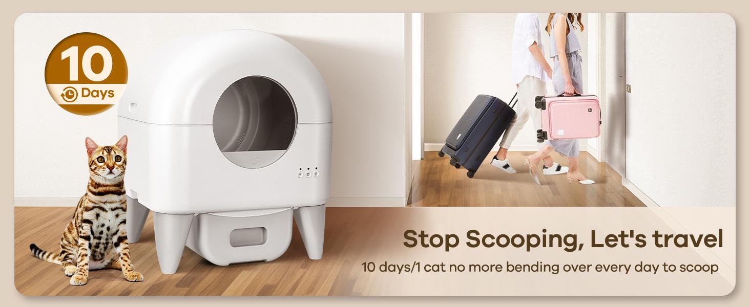 TAYACICY Self Cleaning Litter Box,95L Automatic Cat Litter Box Self Cleaning Large Capacity for Multiple Cats, App-Controlled with Safety Sensors, Removable Washable Liner,2 Rolls Garbage Bags,Grey TAYACICY Self Cleaning Litter Box,95L Automatic Cat Litter Box Self Cleaning Large Capacity for Multiple Cats, App-Controlled with Safety Sensors, Removable Washable Liner,2 Rolls Garbage Bags,Grey