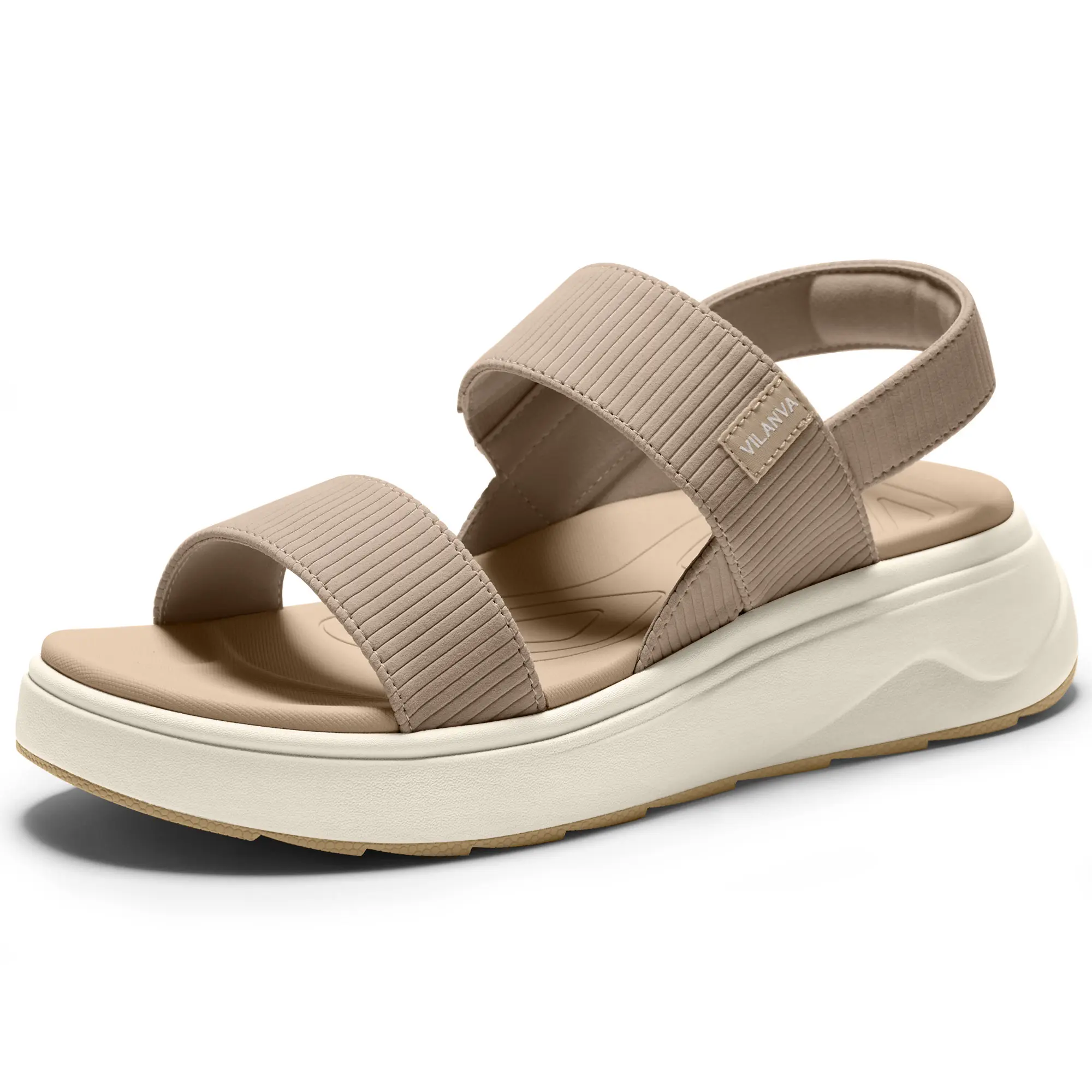 Vilanva Women's Platform Sandals Arch Support Plantar Fasciitis Relief Cushioned Comfort Non-Slip Backstrap Summer Casual Shoes 2026, Shoes For Women, Women's Sandals,back to school,back to school haul
