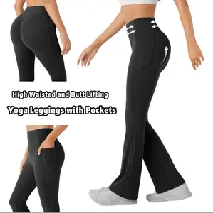 EOJN 2026 Yoga Leggings for Women Yoga Pants High Waisted Tummy Control Butt Lifting Sports Leggings with Pockets  Breathable Gym Pants