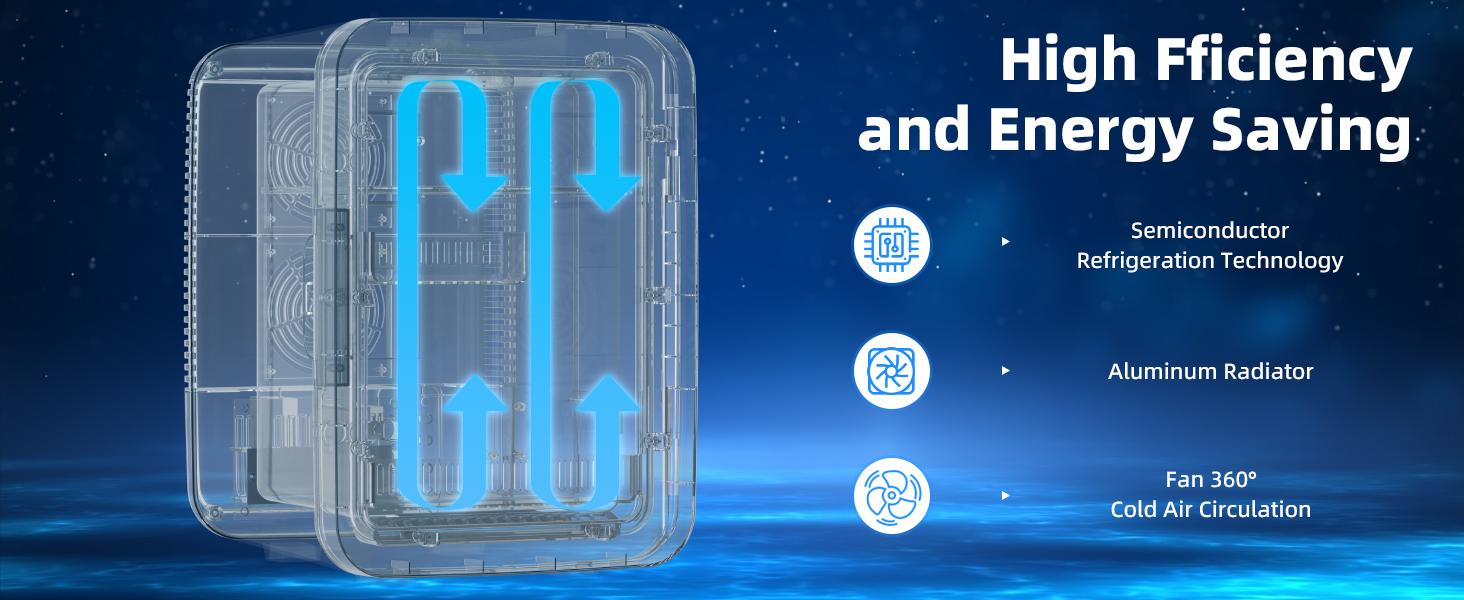 Antarctic Star Compact Mini Fridge, 10L Portable Small Refrigerator, 2.6 Gal Mini Fridge with AC/DC Adapters, Small Cosmetics Cooler for Beverage, Food, Makeup, Bedroom, Office, Dorm, Black