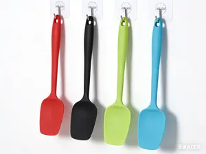 Silicone Spatula Set, Rubber Spoon Spatula for Baking, Heat Resistant Cooking Utensil, Flexible Silicone Spoon Baking Mixing Tool Cooking Gadget (4-Piece)