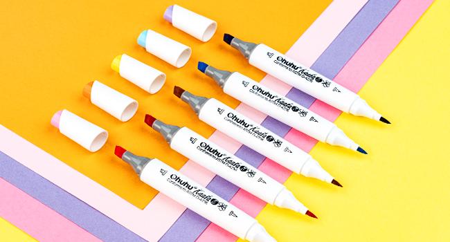 Ohuhu Alcohol Markers: Mini Brush & Slim Broad - 60 Illustration Colors - Dual Tip Brush Tip Alcohol-based Art Marker for Artists Adults Coloring Illustration- Refillable - Kaala B Series of Ohuhuart Ohuhu Alcohol Markers: Mini Brush & Slim Broad - 60 Illustration Colors - Dual Tip Brush Tip Alcohol-based Art Marker for Artists Adults Coloring Illustration- Refillable - Kaala B Series of Ohuhuart