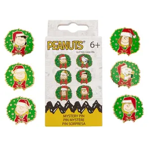 Loungefly Peanuts Snoopy & Gang Holiday Wreath Mystery Box Pin