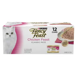 Purina Fancy Feast Classic Pate Kitten Food, Wet Cat Food, Chicken Feast, 3 oz Cans (12 Pack)